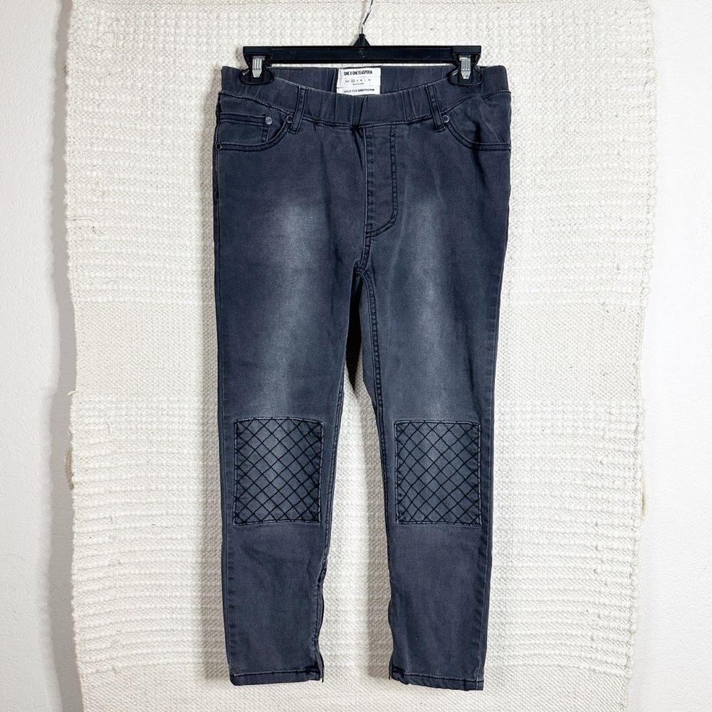 ONE TEASPOON x Free People faded black skinny cropped jeans XS